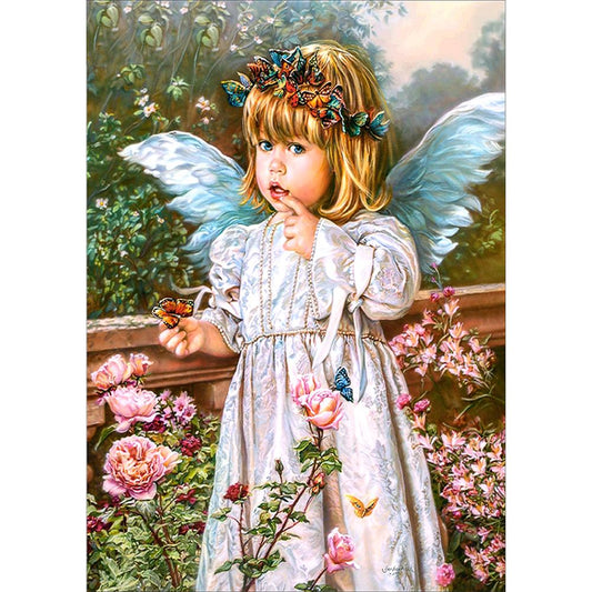 Angel - Full Round Drill Diamond Painting 30*40CM