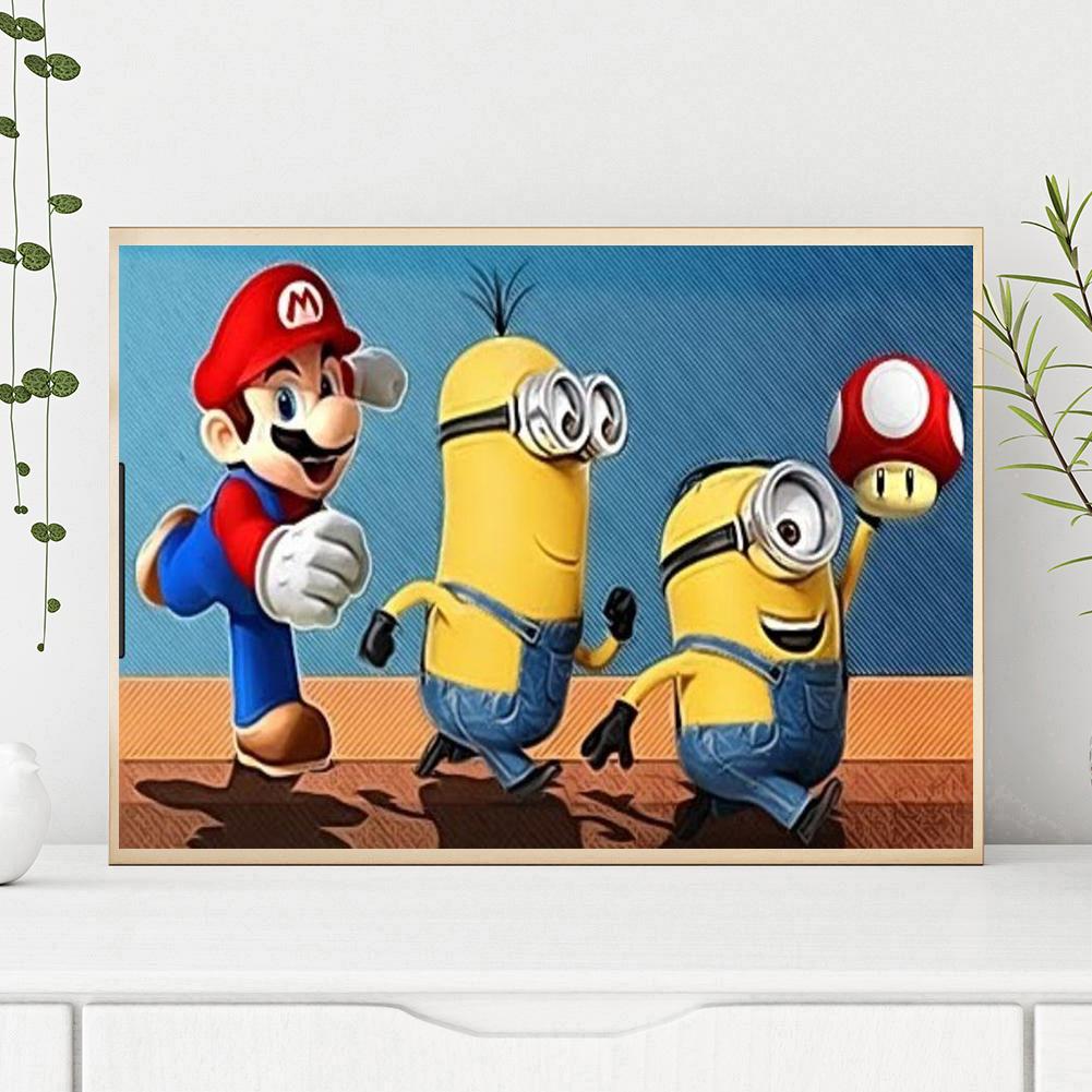 Mario Minions - Full Round Drill Diamond Painting 30*40CM