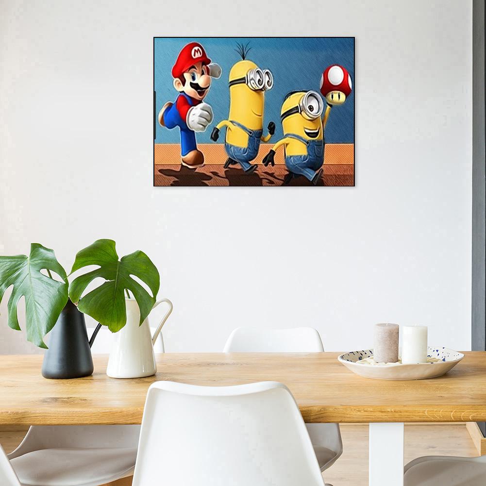 Mario Minions - Full Round Drill Diamond Painting 30*40CM