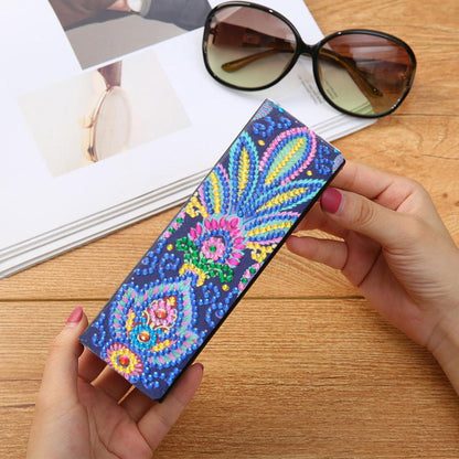 DIY Diamond Painting Leather Eyeglasses Storage Box Case Sunglasses Holder