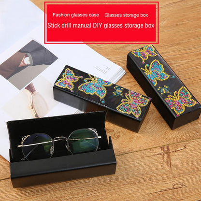 DIY Butterfly Diamond Painting Leather Eye Glasses Box Sunglasses Holder