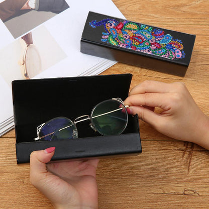 DIY Diamond Painting Leather Eye Glasses Box Travel Sunglasses Storage Case