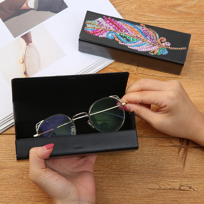 DIY Diamond Painting Leather Sunglasses Storage Box Portable Glasses Case