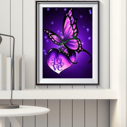 Butterfly - Full Round Drill Diamond Painting 40*30CM