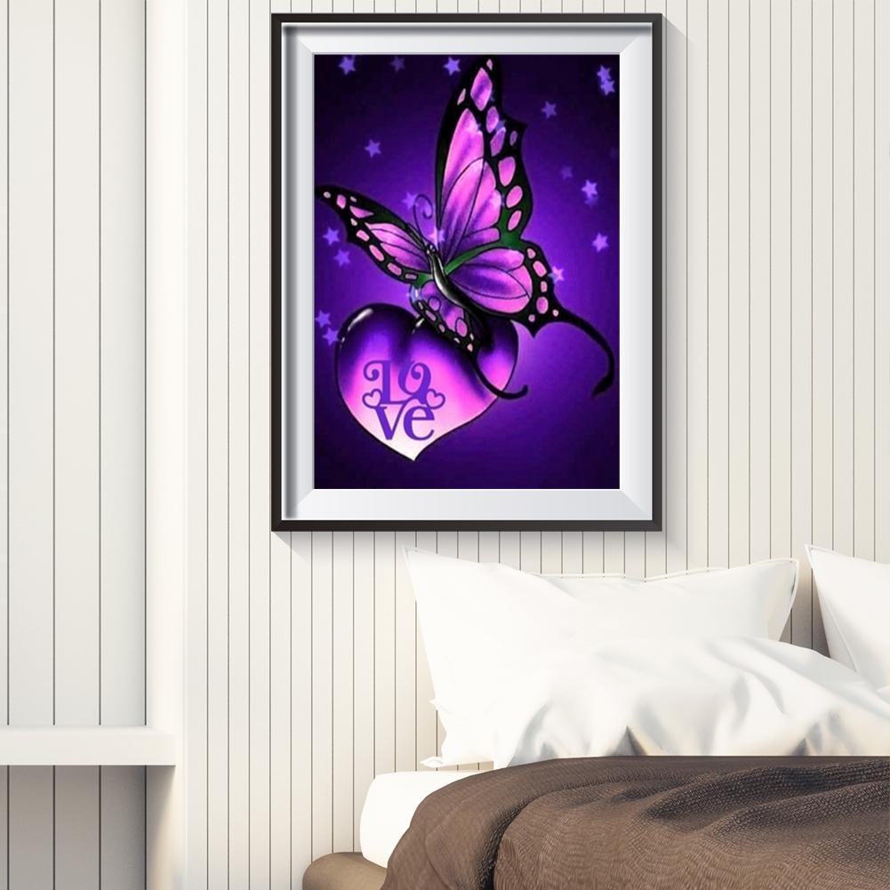 Butterfly - Full Round Drill Diamond Painting 40*30CM