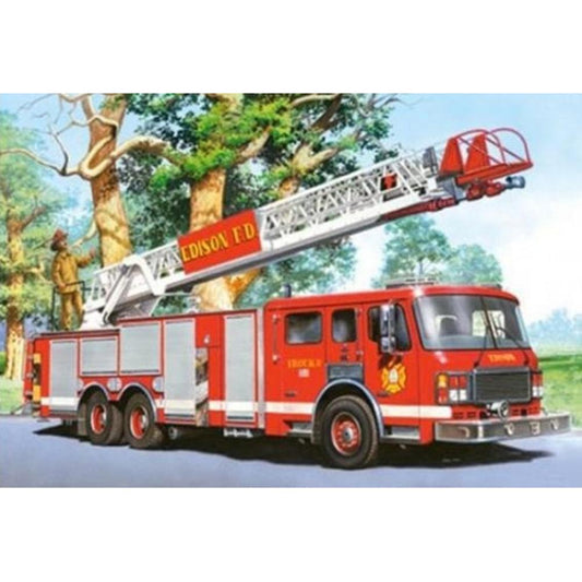 Fire Truck - Full Round Drill Diamond Painting 30*40CM