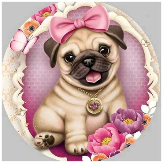 Dog - Full Round Drill Diamond Painting 30*30CM