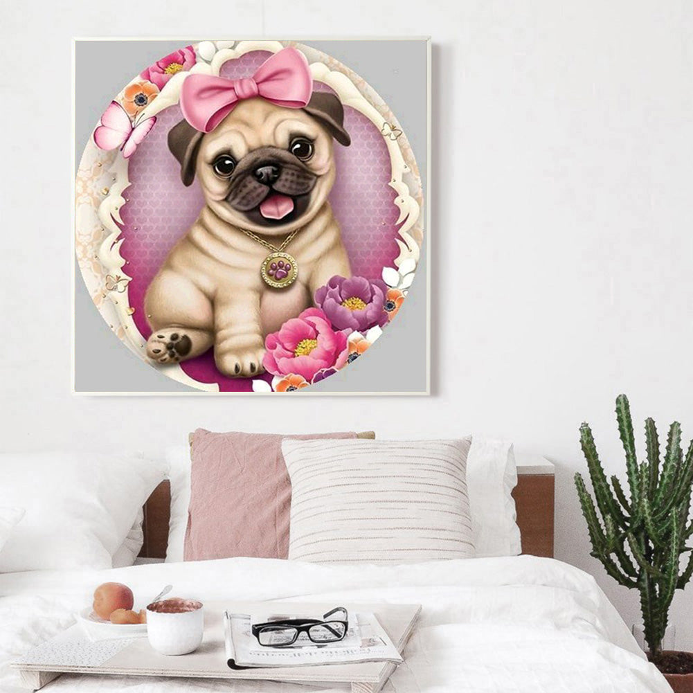 Dog - Full Round Drill Diamond Painting 30*30CM