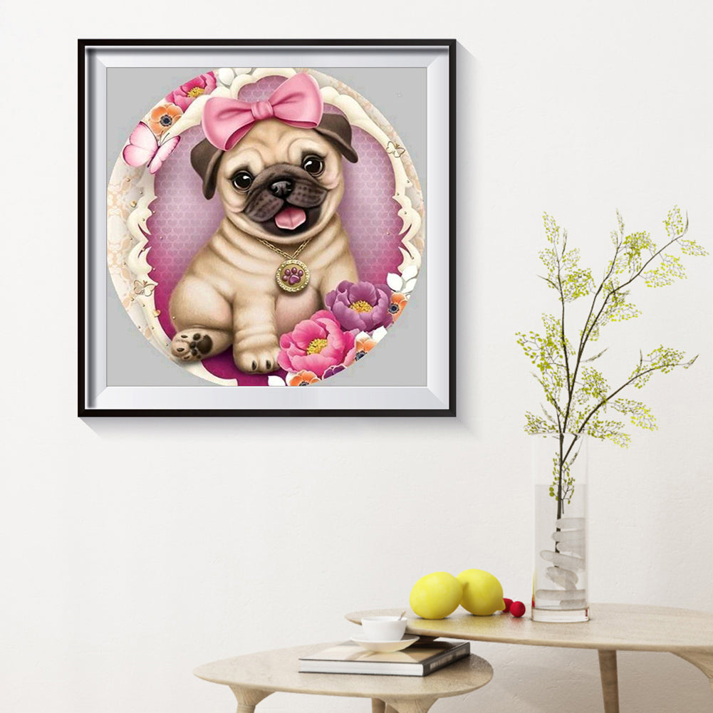 Dog - Full Round Drill Diamond Painting 30*30CM