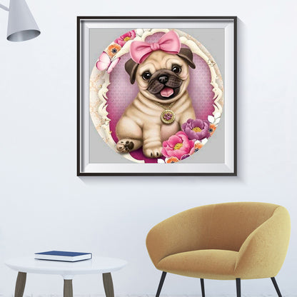 Dog - Full Round Drill Diamond Painting 30*30CM