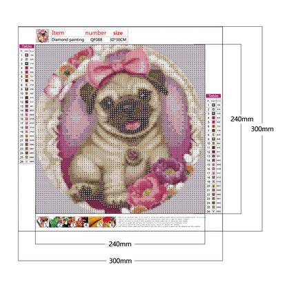 Dog - Full Round Drill Diamond Painting 30*30CM