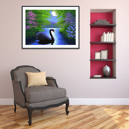 Swan - Full Round Drill Diamond Painting 30*40CM