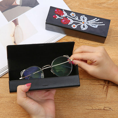 DIY Diamond Painting Leather Eye Glasses Box Travel Sunglasses Storage Case