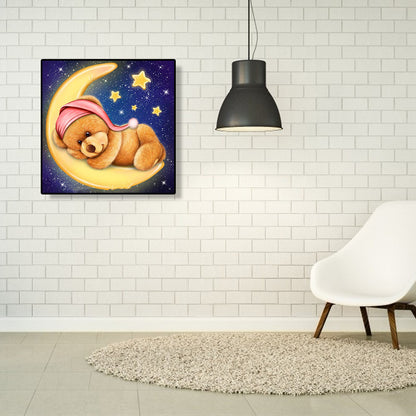 Moon Bear - Full Round Drill Diamond Painting 30*30CM