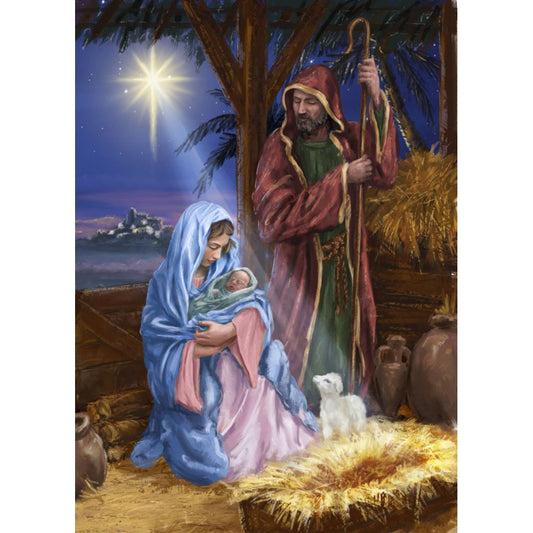 Birth Jesus - Full Round Drill Diamond Painting 30*40CM