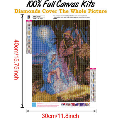 Birth Jesus - Full Round Drill Diamond Painting 30*40CM