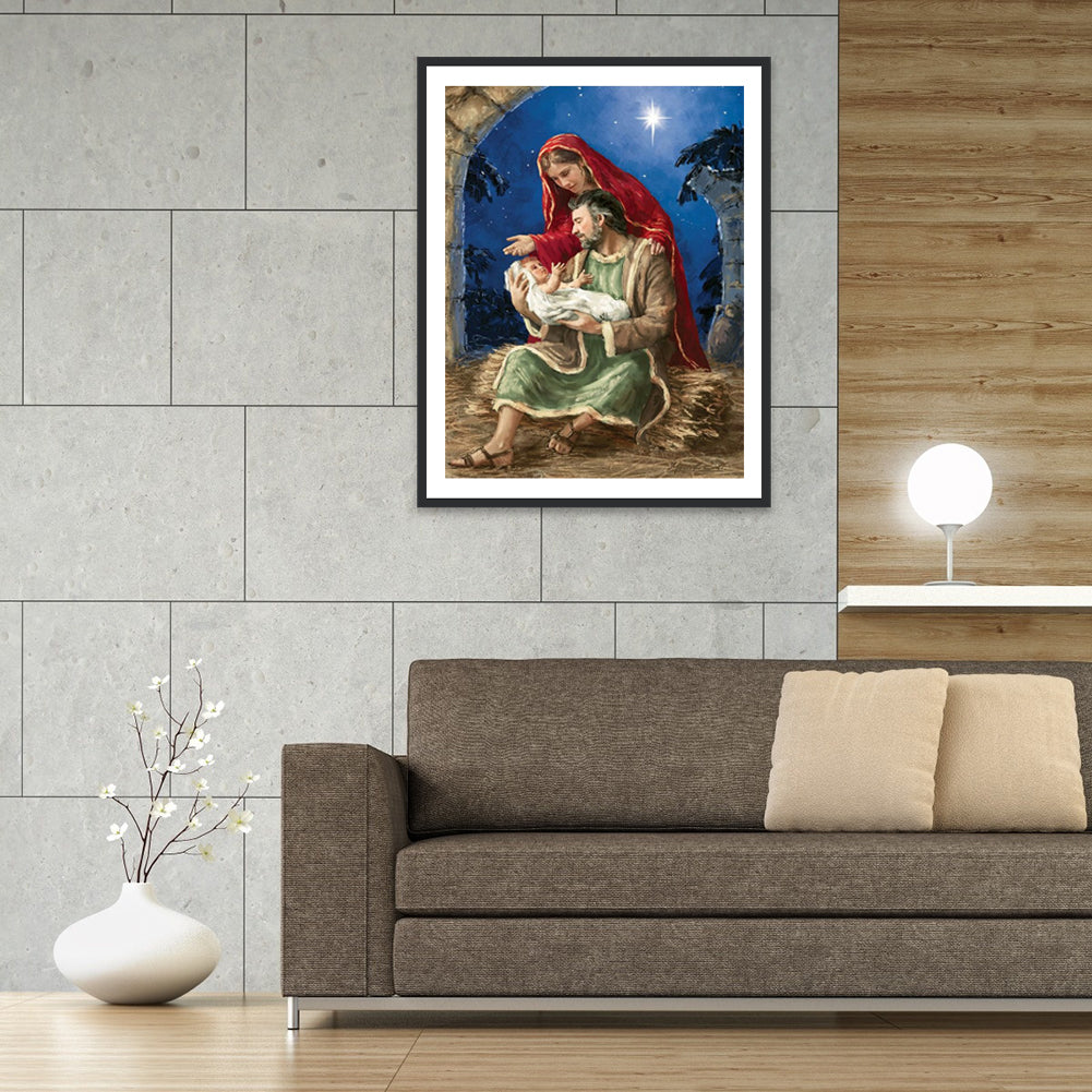 Birth Jesus - Full Round Drill Diamond Painting 30*40CM