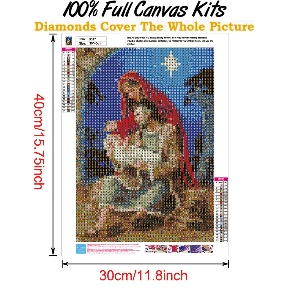 Birth Jesus - Full Round Drill Diamond Painting 30*40CM