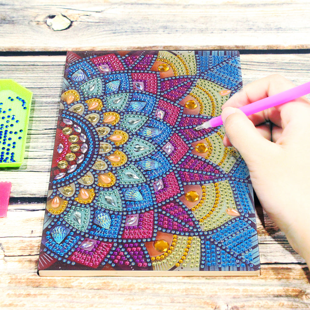 DIY Special Shaped Diamond Painting Colorful 50 Pages A5 Drawing Notebook