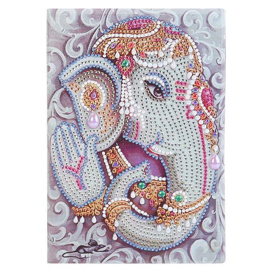 DIY Elephant Special Shaped Diamond Painting 50 Page A5 Notebook Sketchbook