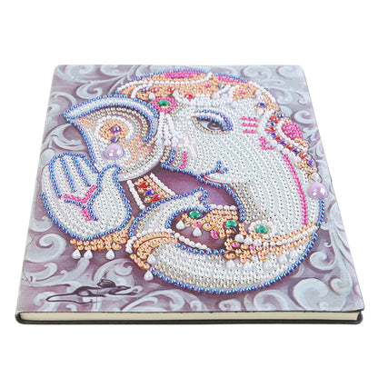 DIY Elephant Special Shaped Diamond Painting 50 Page A5 Notebook Sketchbook