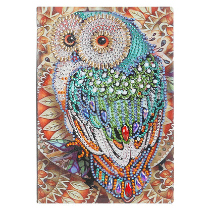 DIY Owl Special Shaped Diamond Painting 50 Pages A5 Notebook Sketchbook