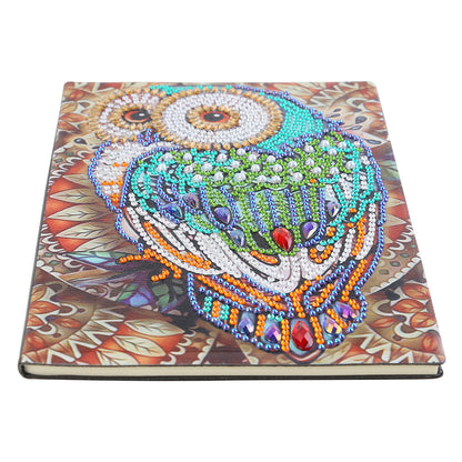 DIY Owl Special Shaped Diamond Painting 50 Pages A5 Notebook Sketchbook