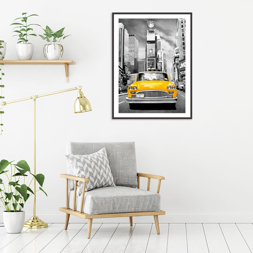 Taxi - Full Round Drill Diamond Painting 40*30CM