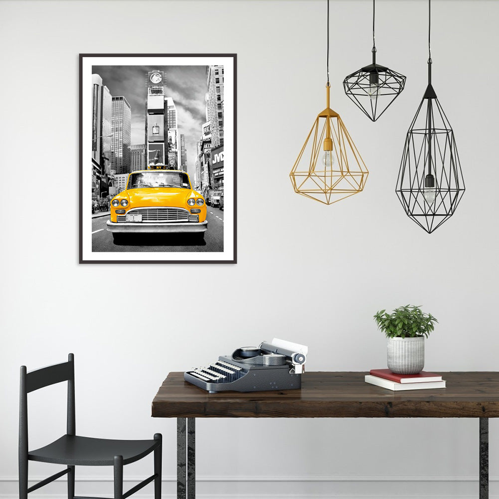 Taxi - Full Round Drill Diamond Painting 40*30CM
