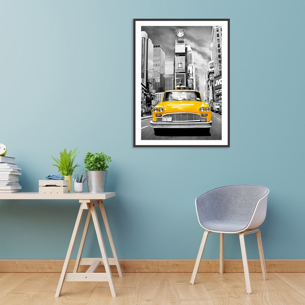 Taxi - Full Round Drill Diamond Painting 40*30CM