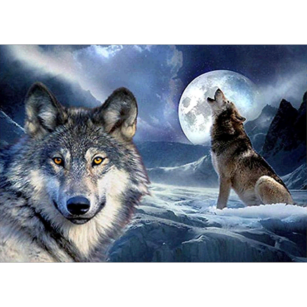 Wolf - Full Round Drill Diamond Painting 40*30CM