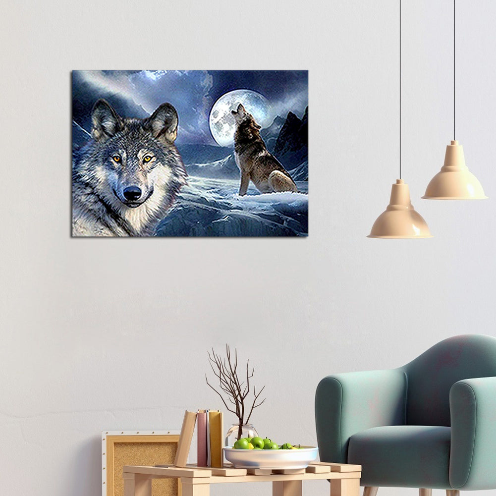 Wolf - Full Round Drill Diamond Painting 40*30CM