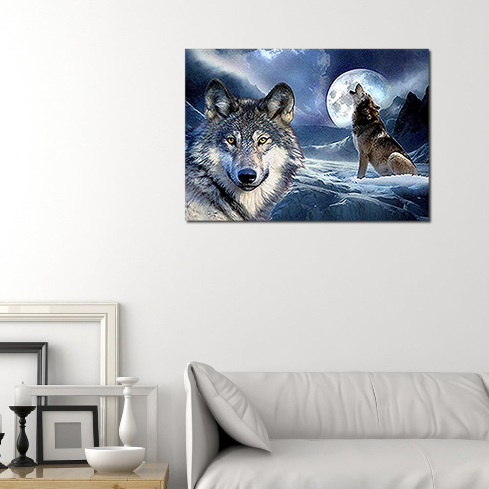 Wolf - Full Round Drill Diamond Painting 40*30CM