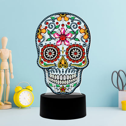 DIY Special Shaped Diamond Painting Skull LED Decor Night Light Ornaments