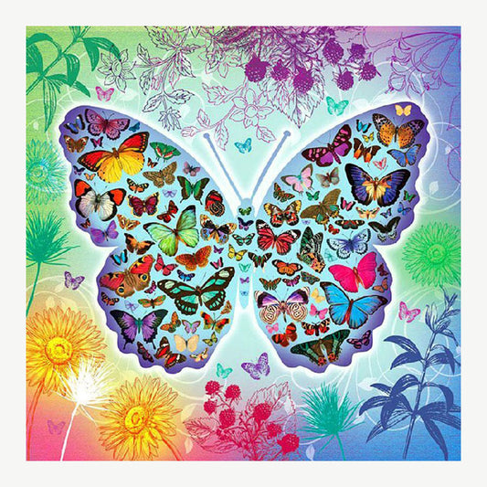 Butterfly - Full Round Drill Diamond Painting 30*30CM