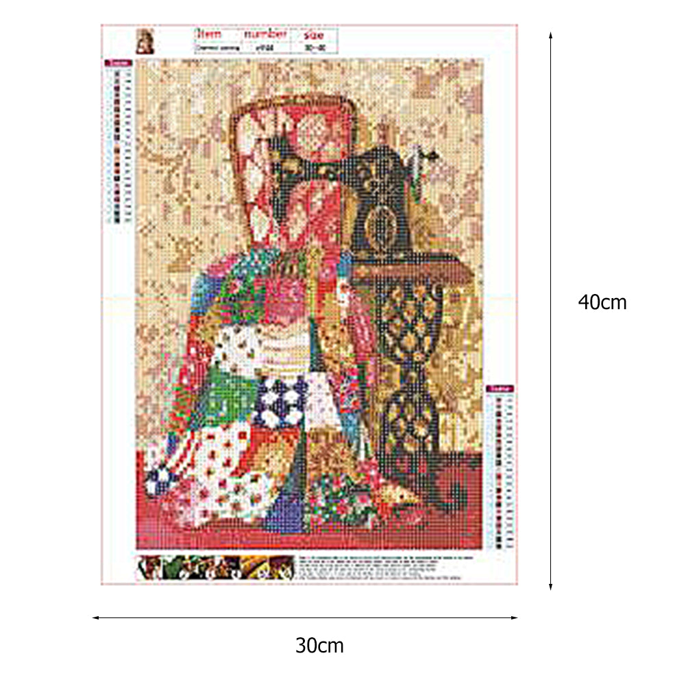 Sewing Machine - Full Round Drill Diamond Painting 40*30CM