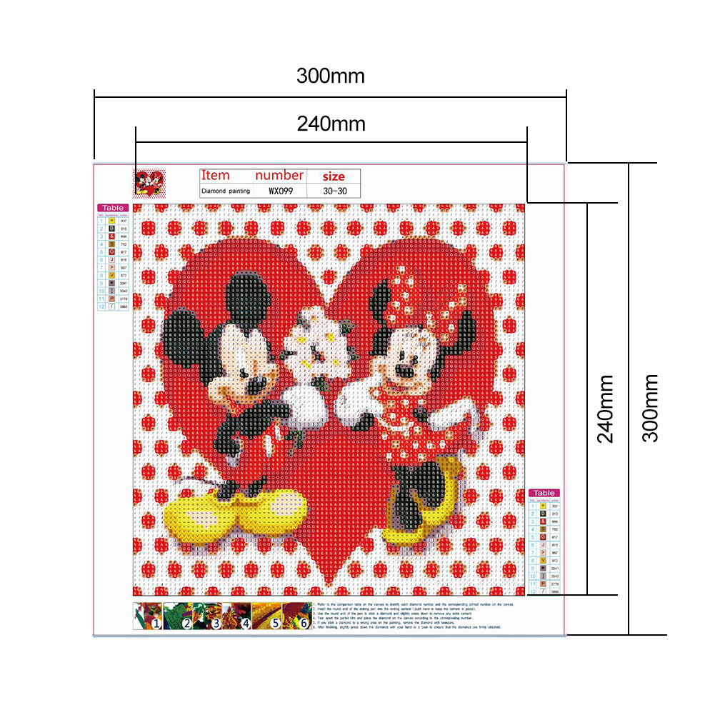 Mickey Mouse - Full Round Drill Diamond Painting 30*30CM