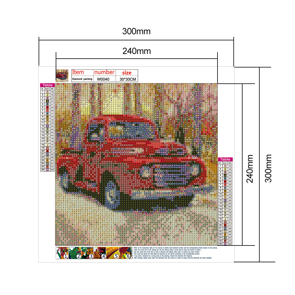 Car - Full Round Drill Diamond Painting 30*30CM