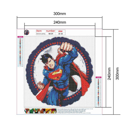 Superman - Full Round Drill Diamond Painting 30*30CM