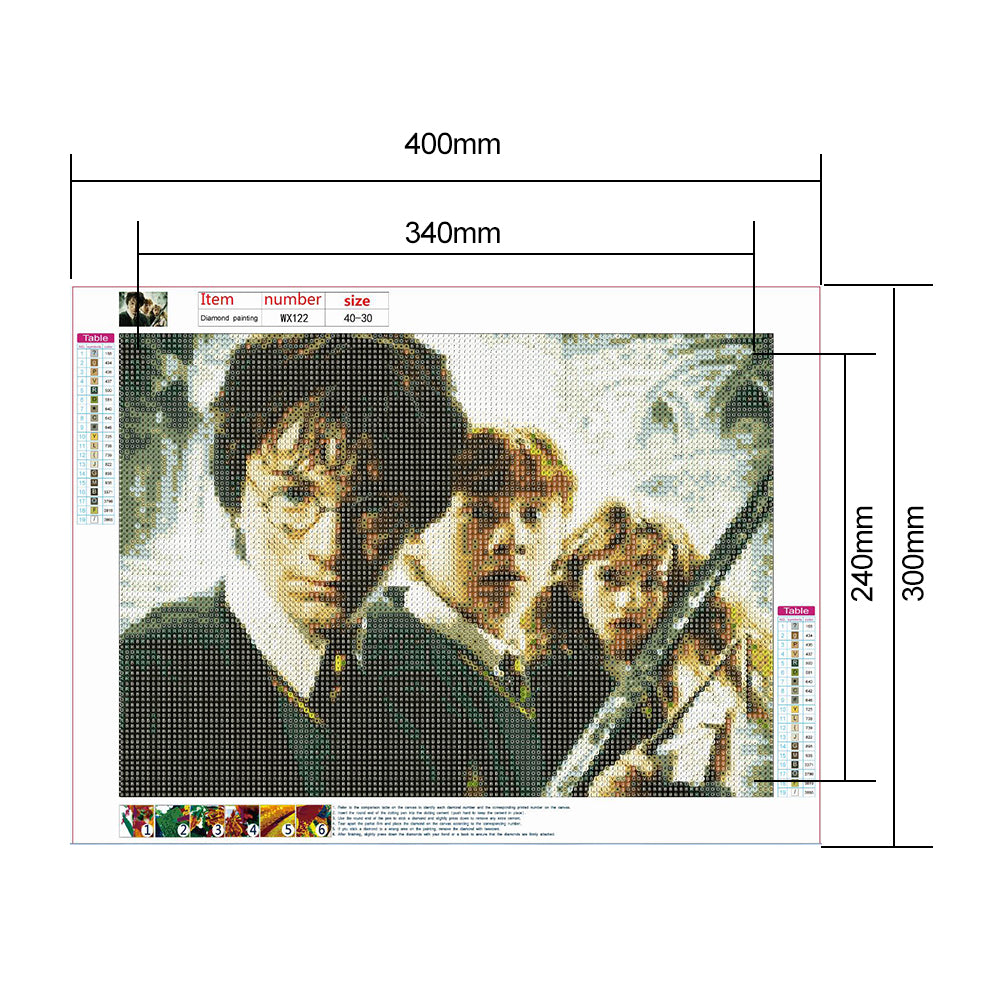 Harry Potter - Full Round Drill Diamond Painting 40*30CM