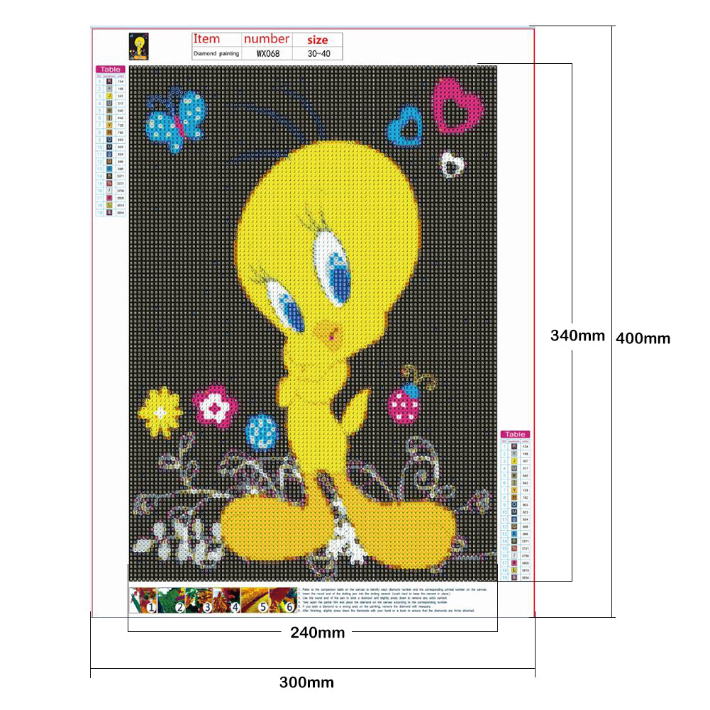 Tweety Bird - Full Round Drill Diamond Painting 30*40CM