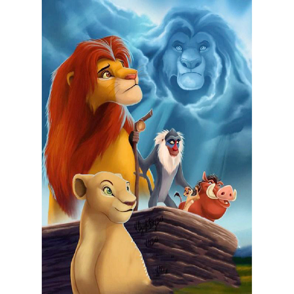 Lion King - Full Round Drill Diamond Painting 30*40CM