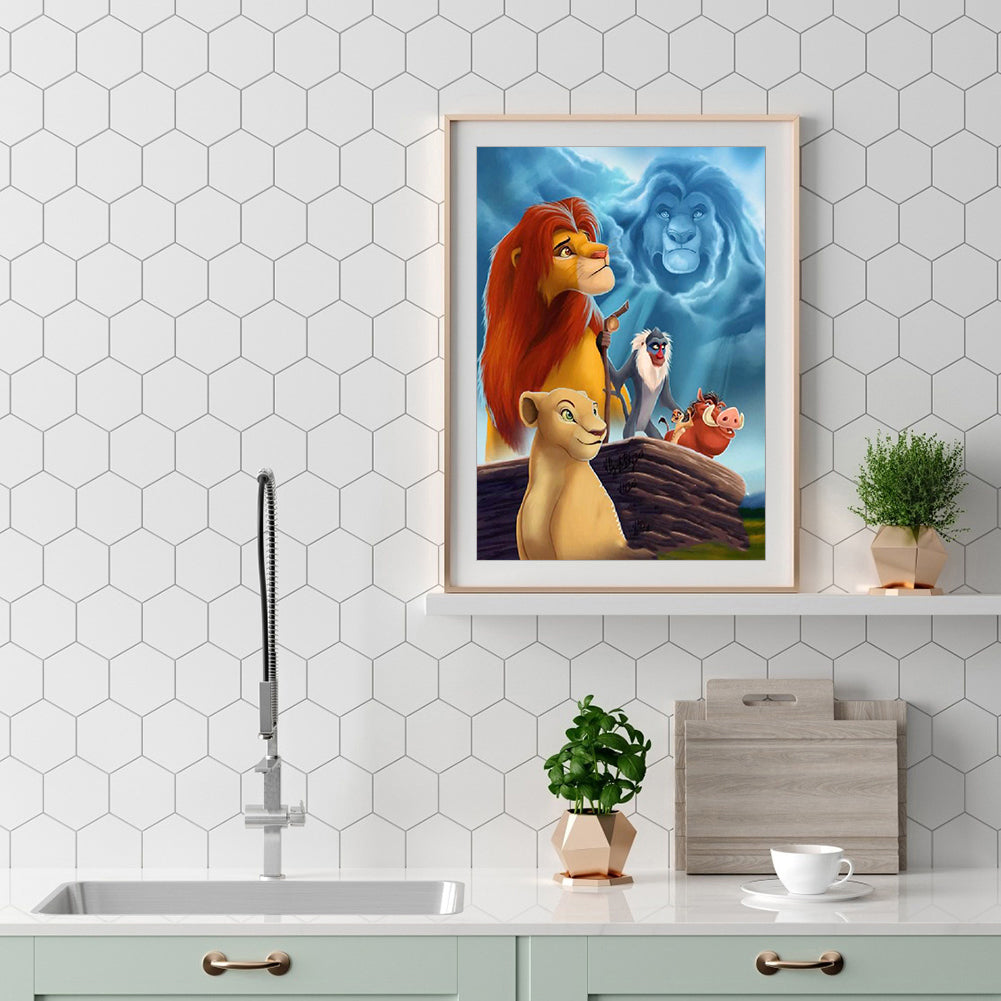 Lion King - Full Round Drill Diamond Painting 30*40CM