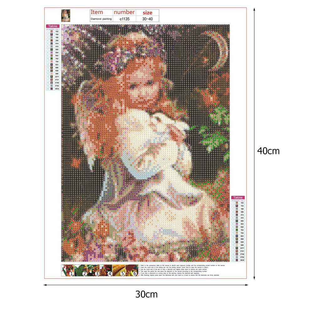 Angel Baby - Full Round Drill Diamond Painting 40*30CM