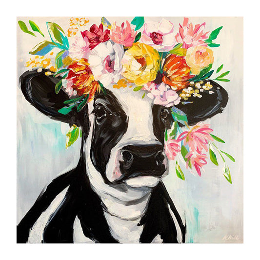 Cow - Full Round Drill Diamond Painting 30*30CM