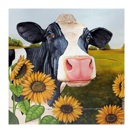 Cow Animal - Full Round Drill Diamond Painting 30*30CM