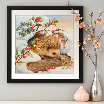 Snow Hedgehog - Full Round Drill Diamond Painting 30*30CM