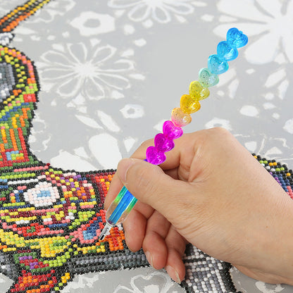 5D Diamond Painting DIY Embroidery Colorful Point Drill Pen (No Pendant)