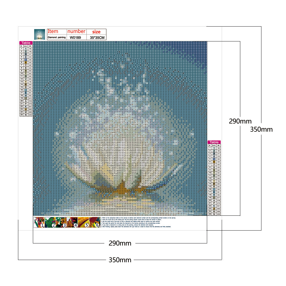 Bloom Lotus - Full Round Drill Diamond Painting 35*35CM