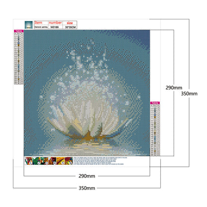 Bloom Lotus - Full Round Drill Diamond Painting 35*35CM